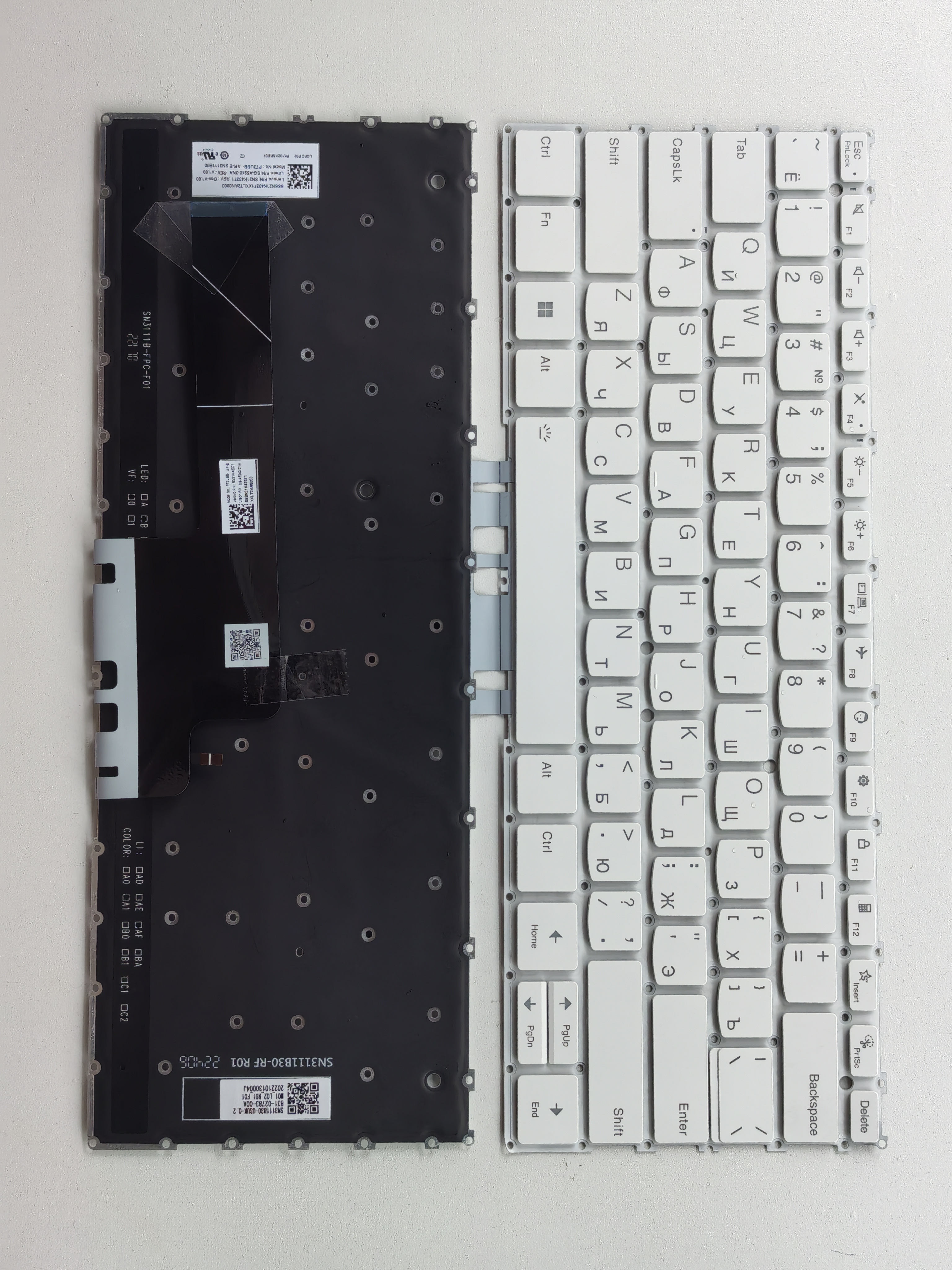 Picture of New Replacement Laptop Keyboard For LENOVO YOGA 13S IAP7/Yoga Slim 7 Carbon 13IRP8 WHITE Backlit RU Layout